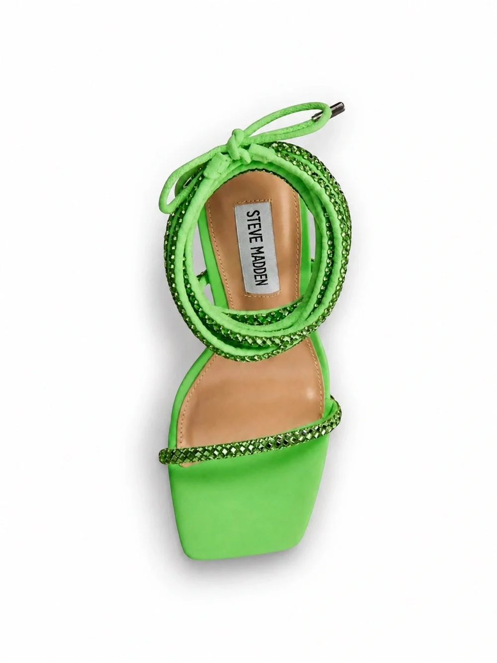 Steve Madden Light Green Ankle Wrap Uplift Heeled Sandal Size 9.5